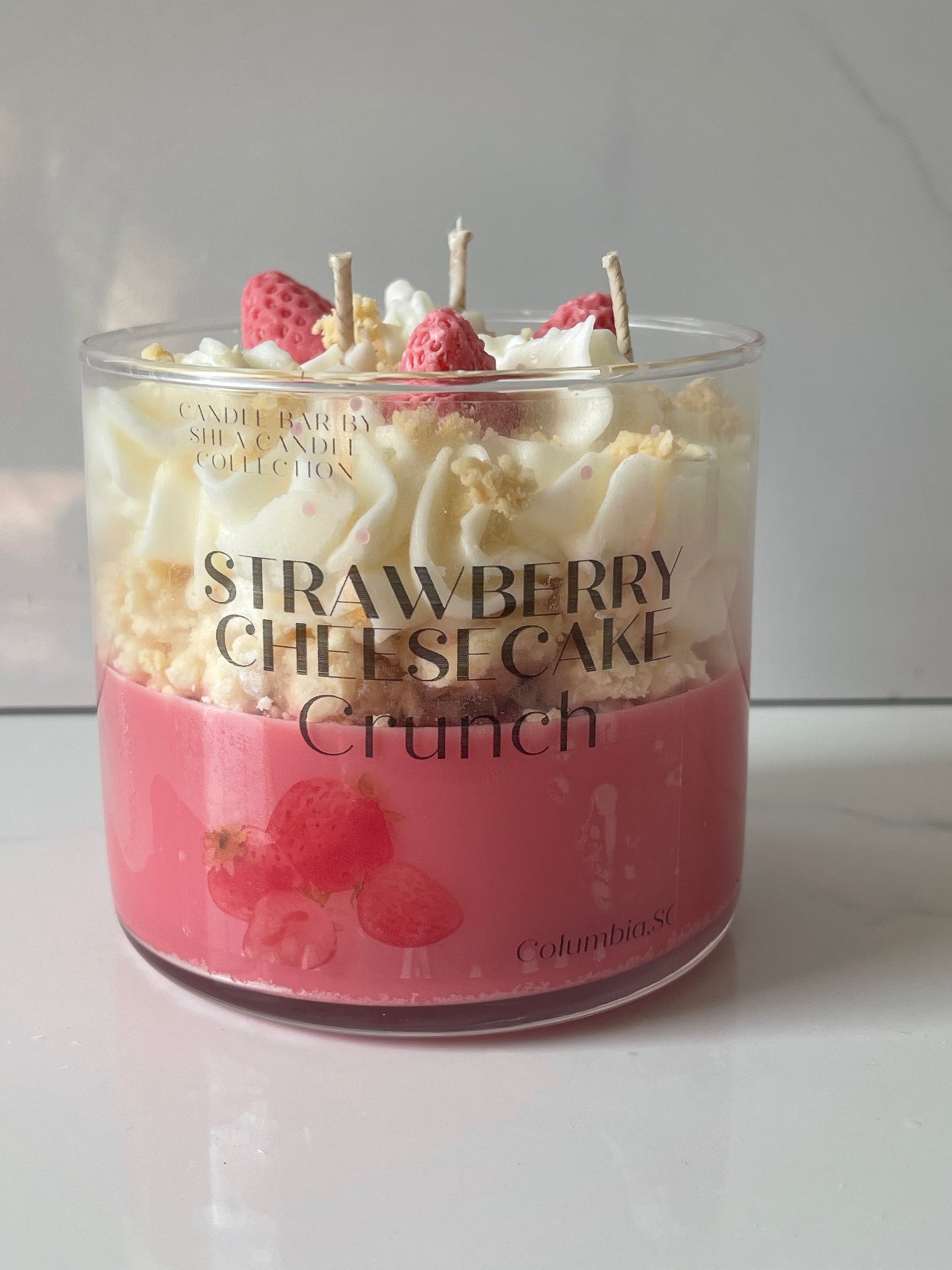 Strawberry Cheesecake Crunch Candle 3 Wick