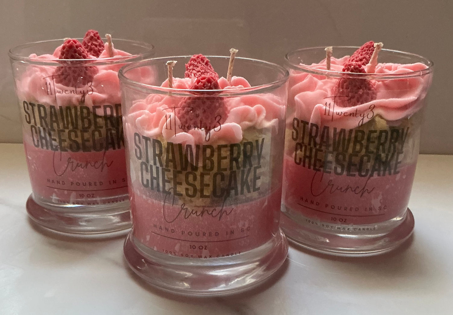 Strawberry Cheesecake Crunch Candle 2 Wick