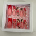 Cherry Leopard Press on Nail