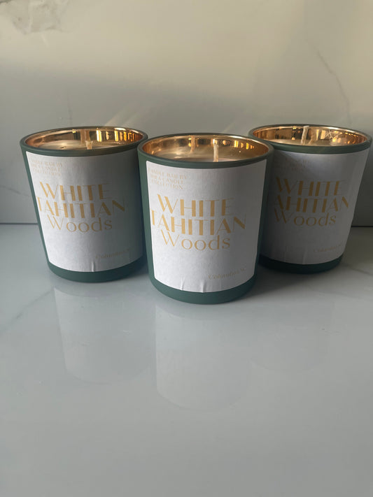 White Tahitian Woods Candle