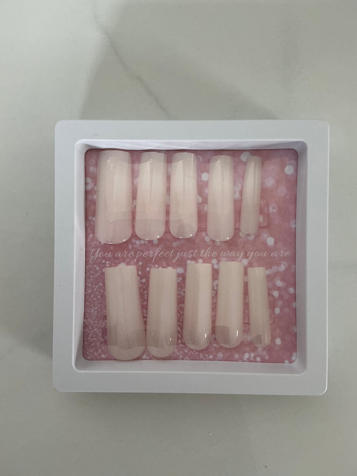 Milky White Press on Nails