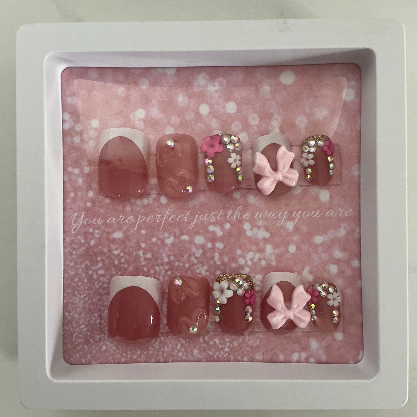 Short Pink Press on Nails