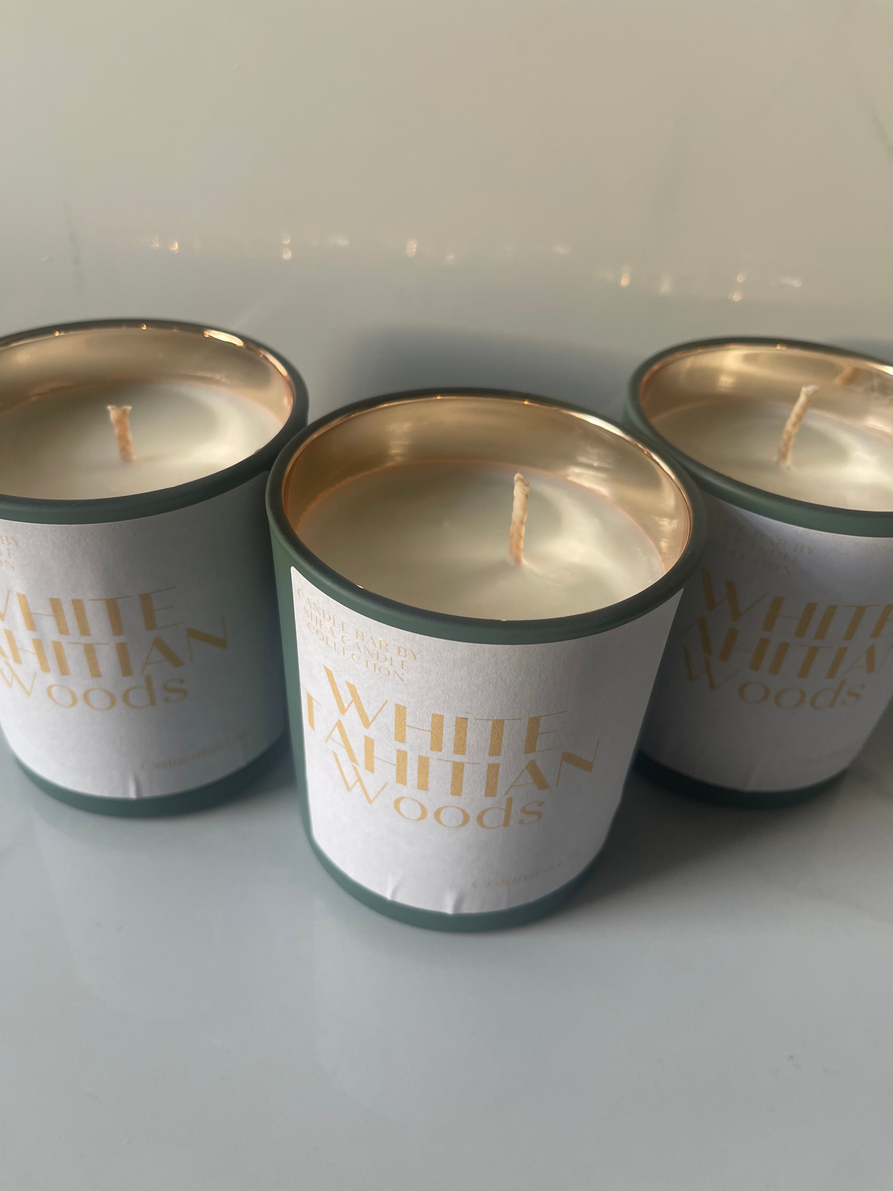 White Tahitian Woods Candle
