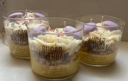 Sugar Birthday Candle 3 Wick