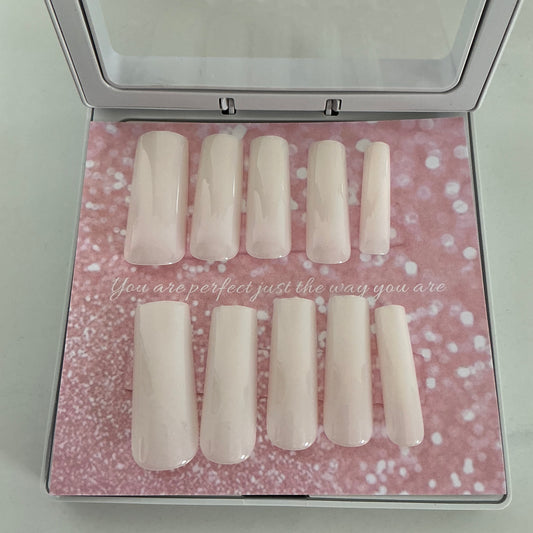 Milky White Press on Nails