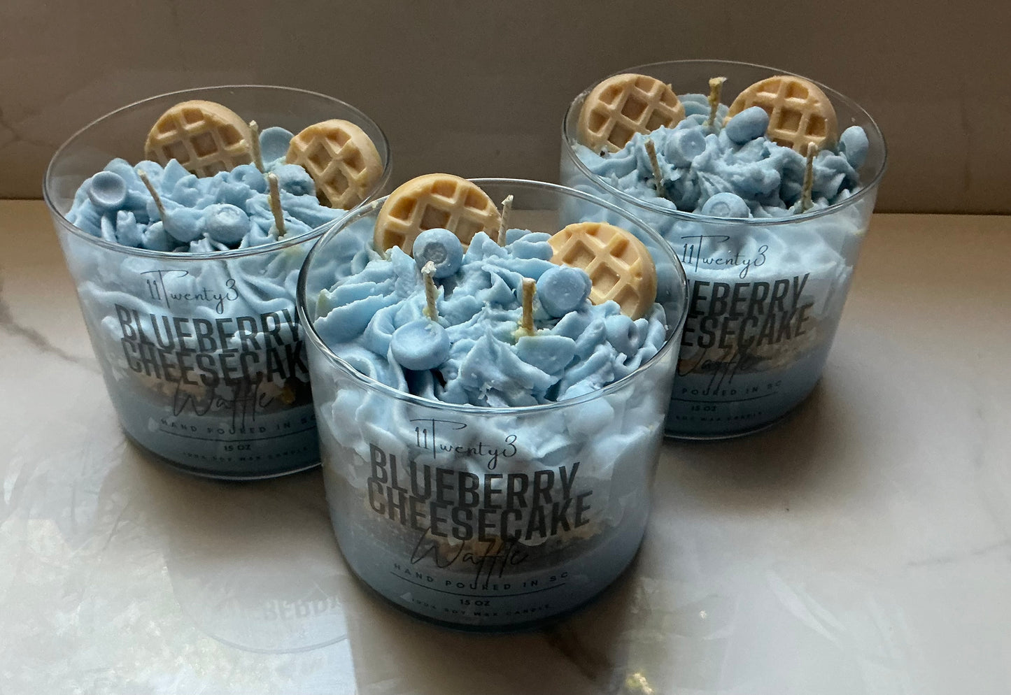 Blueberry Cheesecake Dessert Candle 3 Wick