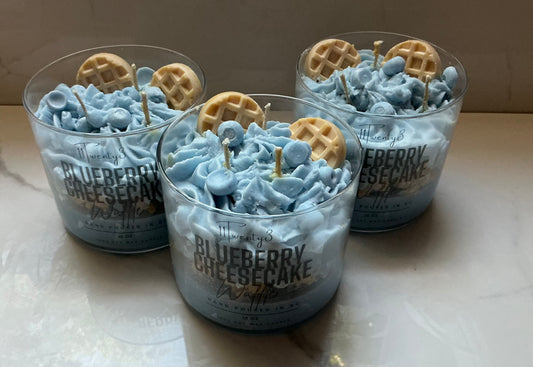 Blueberry Cheesecake Dessert Candle 3 Wick