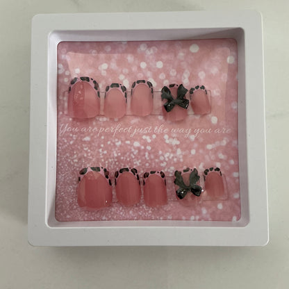 Pink Leopard Press on Nails