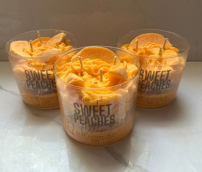 Sweet Peaches Cream Candle 3 Wick Candle