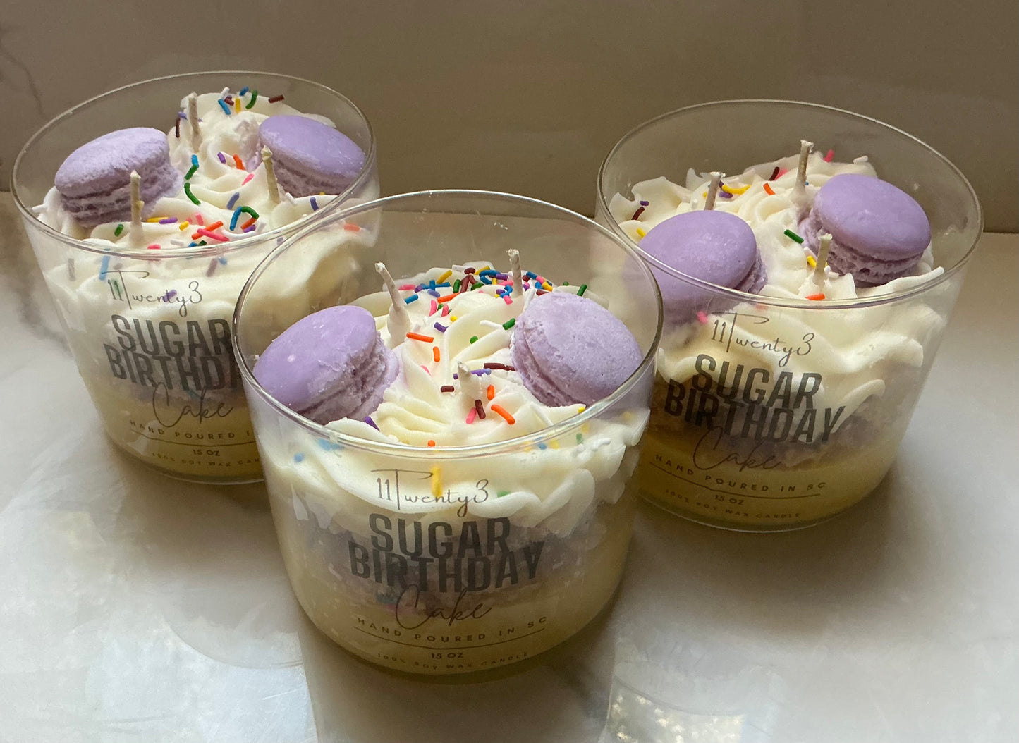 Sugar Birthday Candle 3 Wick