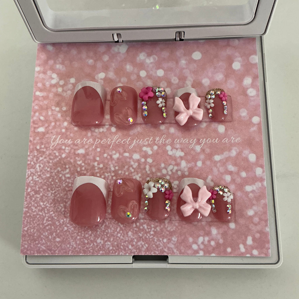 Short Pink Press on Nails