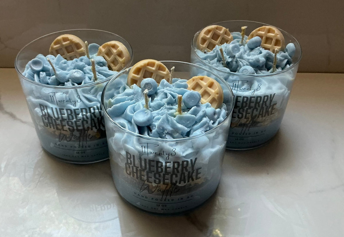 Blueberry Cheesecake Dessert Candle 3 Wick - 11Twenty3