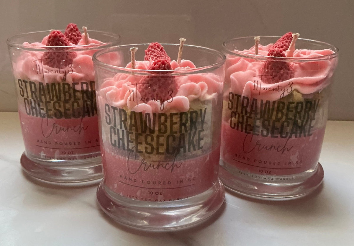 Strawberry Cheesecake Crunch Candle 2 Wick - 11Twenty3